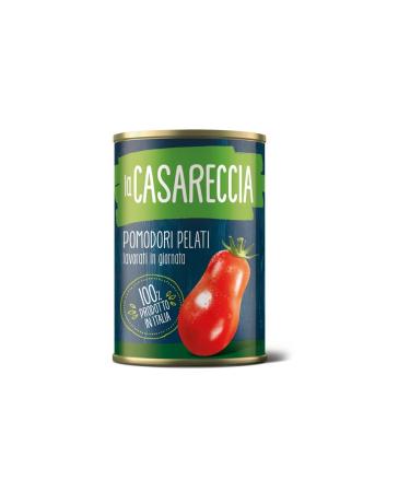 La Casareccia La Casareccia Pomodori Pelati Interi Whole Peeled Tomatoes in Tomato Juice 100% Made in Italy 400 g Box of 6