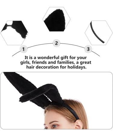 ZHER-LU Bunny Ears Headband Bunny Costume Accessories Women's Headbands Halloween Cosplay Birthday Party Favors (Pink) - Buy Online on GoSupps.com