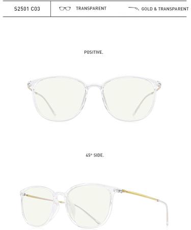KDOQ Pure Titanium Glasses Temples - Anti Blue Light Blocking Oval Eyeglasses for Men & Women - TR90 Screen Protection - Transparent - Buy Online on GoSupps.com
