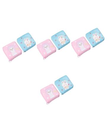 Healeeved 8 Stk Aunt's towel-keeping bag period pockets for girls in teenage age period women flaws small tie pocket Small pocket 600d oxford-fabric girls Heart different colors x 4 pieces 12.5x12.5cmx4pcs