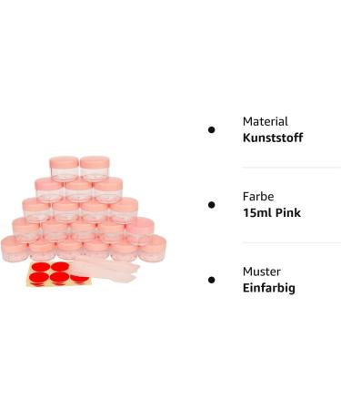 Greatforu 20 Pcs 15g Empty Sample Glasses - Cosmetic Containers for Makeup Eyeshadow Nail Art Lip Gloss & More - Buy Online on GoSupps.com