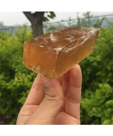 Natural Crystal Rough Natural Dark Yellow Calcite Rough Stone Mineral Reiki Healing Gemstone Crystal for Home Decor - Buy Online on GoSupps.com