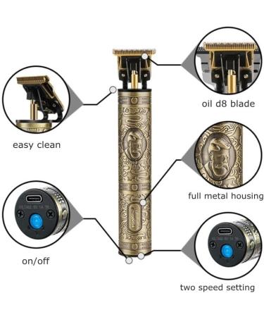 Pro Hair Clipper Zero Blade Outline Rechargeable Hair Trimmer Professional Men Facial Electric Beard Styler Shaping Tool - Buy Online on GoSupps.com