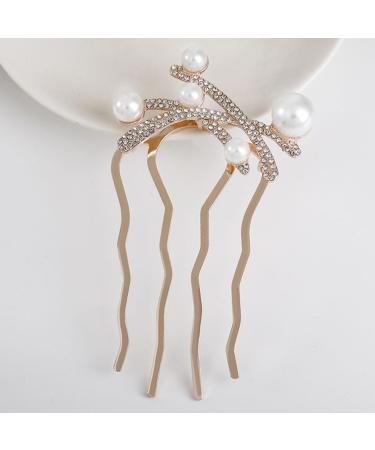Nilioyul 2piece Fashionable Hair Accessories For Female Delicate Pearl Hair Comb EASY TO Alloy Wedding Hair FASHION Silver - Buy Online on GoSupps.com