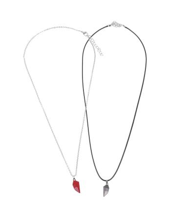 ABOOFAN 1 Pair Heart Couple Necklace Couple Necklaces Lovers Neck Chain Women Accessory The Lover Miss