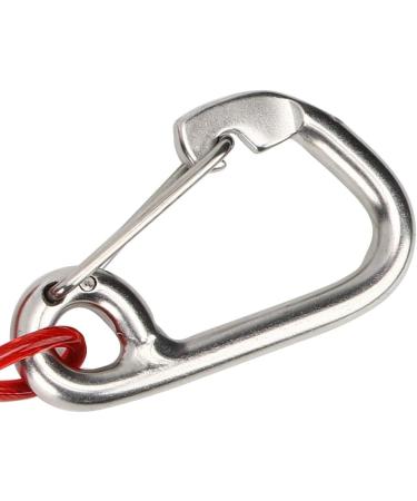 VGEBY Freediving Lanyard Safety Rope 316 Pro Stainless Steel Clip with Dive Wristband - Red - Buy Online on GoSupps.com