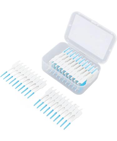 200-Piece Mouth Cleaning Tools Set - Interdental Brush Disposable Soft Silicone Head Portable Dental Floss & Toothed Flap with Case for Oral Care - Blue - Buy Online on GoSupps.com