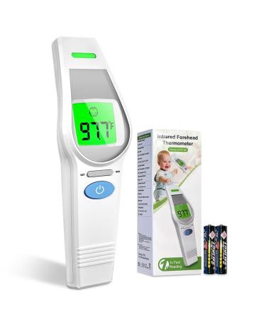 Thermometer for Kids and Adults HOLFENRY Touchless Forehead Thermometer for Object/Body Temperature Non Contact Thermometerwith Fever Alarm+Mude+Backlight Infrared Head Thermometer fsa/hsa Eligible Beige
