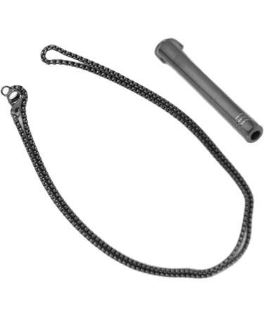 Breathing Exercises Necklace Increase Lung Volume Stress Relief Mindful Necklace for Daily Wear (Black) - Buy Online on GoSupps.com