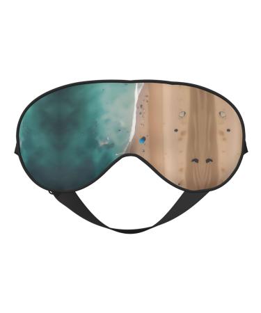 Aerial View of The Beach Eye mask Soft Elastic and Adjustable Nighttime Comfort Sleeping mask Suitable for Both Men and Women
