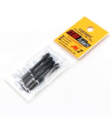 CUESOUL TERO AK7 Slim Dart Shafts Set of 3 - Black, Shaft Length 40mm - for Steel Tip and Soft Tip Darts - Buy Online on GoSupps.com