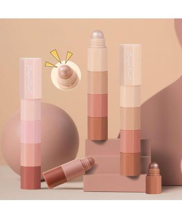 4-in-1 Nude Cream Eyeshadow Stick - Highly Pigmented Matte Eye Shadow & Highlighter Pen for Flawless Eye Makeup - Buy Online on GoSupps.com