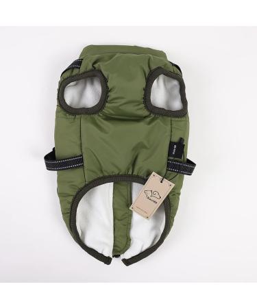 Shop Savlot Winter Dog Jacket Vest - Sleeveless Cotton Padded Pet Skiing Costume - Green (1 Pack) | Ideal for Cold Weather - Buy Online on GoSupps.com