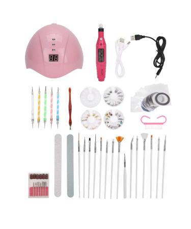 Gel nail polish lamp starter kit DIY manicure kit 36W intelligent UV LED nail dryer polishing pen nail pencils electrical nail drill file strips 4 nail crystals tool set
