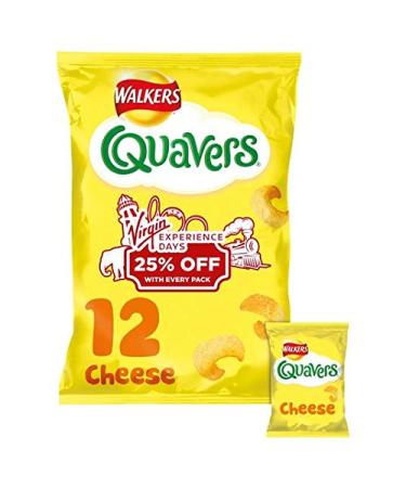 Walkers Quavers Lot de 12 collations au fromage 16 g
