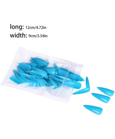 dijiusidy 1 Set Press on Nails Almond Fingernails Stick Solid Color Full Cover Art Decals Salon Supplies DIY Decorations No.9 blue - Buy Online on GoSupps.com