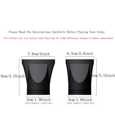 2PCS Black Plastic Salon Hair Dryer Nozzle Replacement - Narrow Concentrator Special for 4.5cm Diameter - Blow Flat Hair Drying Nozzle - Buy Online on GoSupps.com