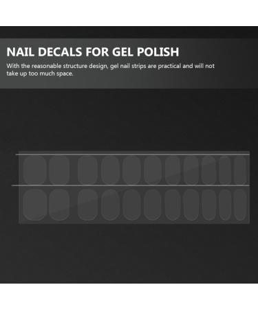 PLAFOPE 5 Sheets Nail Stickers Gel Nail Sticker Gel Strips Nails French Manicure Stickers Nail Gel Stickers French Manicure Strips Gel Pedicure Kit Nail Strips Gel Nail Kit Clear Nail - Buy Online on GoSupps.com