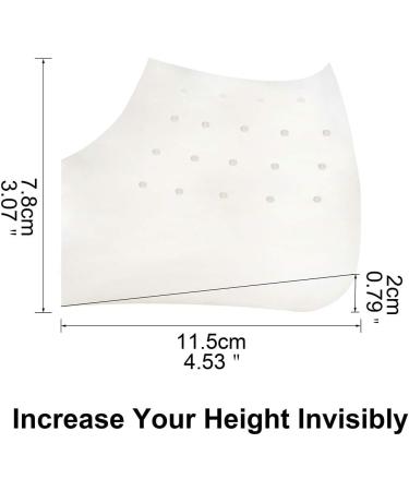 Unisex Invisible Height Increase Insoles - Soft Silicone Shoe Inserts for Comfort & Pain Relief - 2CM Heel Protectors - Buy Online on GoSupps.com