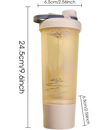 Protein Shaker Cup 600ML Spill-Proof Pre Workout Shaker Cup for Protein Powder | Pre Workout Shaking Bottles for Training Yoga Exercise Hiking Sports Welts Yellow - Buy Online on GoSupps.com