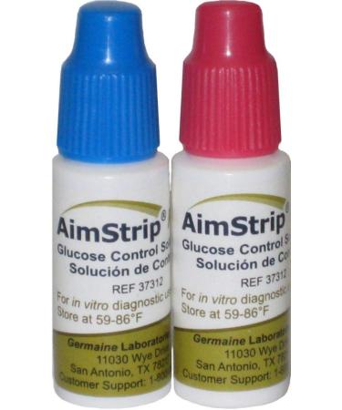 37350 - AimStrip Plus Blood Glucose Strips - AimStrip Plus Blood Glucose Test and Supplies Germaine Laboratories - Box of 50