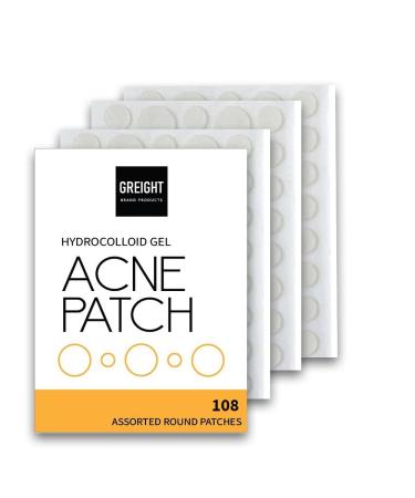 Hydrocolloid Acne Pimple Patches (108 Patches 2 Sizes) - Invisible Spot Cover For Acne Treatments Breakout Conceals Acne Reduces Pimples and Blackheads