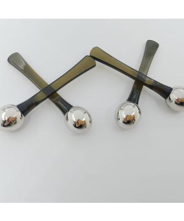 Mobestech Eye Massage Device - 4 Piece Metal & Plastic Eye Cream Roller Set | Skincare Tools for Women | Eye Massager & Spatula - 5.7x1.2cm | Available in Multiple Colors - Buy Online on GoSupps.com