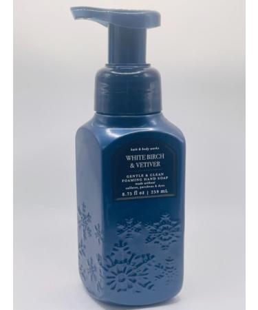 White Birch Vetiver Gentle Foaming Hand Soap 8.75 Ounce White Barn Wash Blue