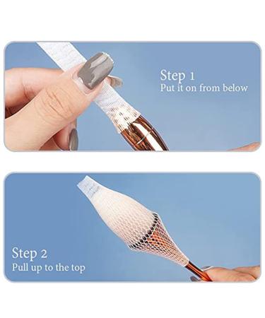 100pcs Makeup Brush Guard Set - Reusable Mesh Sleeves for Travel & Storage | Protect Your Brushes - Buy Online on GoSupps.com