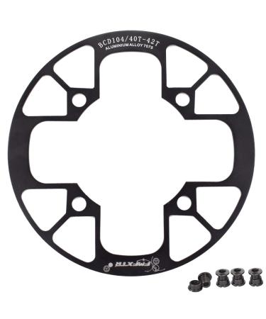 UPANBIKE Mountain Bike Chainring Guard 104 BCD Aluminum Alloy Chain Ring Protector Cover for 3234T 3638T 4042T Chainring Sprockets Black 36T38T