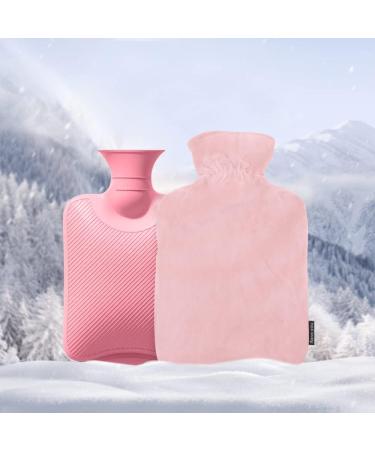 1L Hot Water Bottle with Soft Cover - 1000ml Hot Water Bag - Removable Covers - Pain Relief - Pink - Buy Online on GoSupps.com