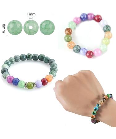8MM Glass Beads for Jewelry Making Kit - Imitation Jade Bracelets DIY Set - Buy Online on GoSupps.com