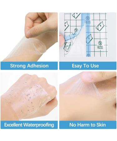 Adhesive Waterproof Bandage Film - Clear Stretch Dressing for Shower Protection | Large Disposable Covers (30 Sheets 3 Sizes - Buy Online on GoSupps.com