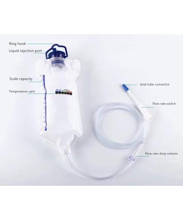 Buy Reusable Home Enema Kit | 1200ML Colon Cleaning & Detox | Silicone Hose & 10 Replacement Tips - Buy Online on GoSupps.com