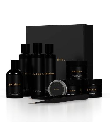 Golden Grooming Co. Unbearded Bundle for Men Products - Essential Face & Body Care Kit with Antioxidant - Body Care Men - Fresh Body - Mens Gift Set - Designed for Men of Color