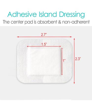 20Pcs Breathable Knee Surgery Bandages - Adhesive Dressing for Knee Replacement Hip Replacement & Post-Surgical Wound Care (2.3x2.7 Inch - Buy Online on GoSupps.com