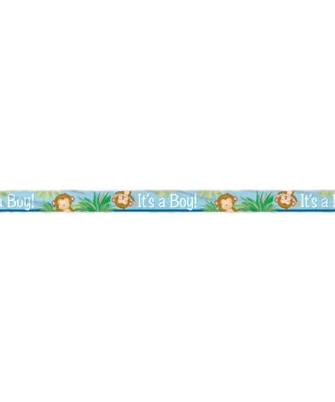 Unique Party 49748LF - 12ft Foil Boy Monkey Baby Shower Banner Foil Banner