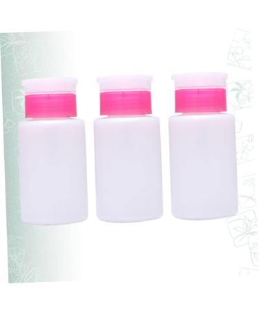  Beatifufu Set of 3 Lockable 150ml Plastic Nail Polish Remover Bottles with Convenient Pressure Pump - Buy Online on GoSupps.com