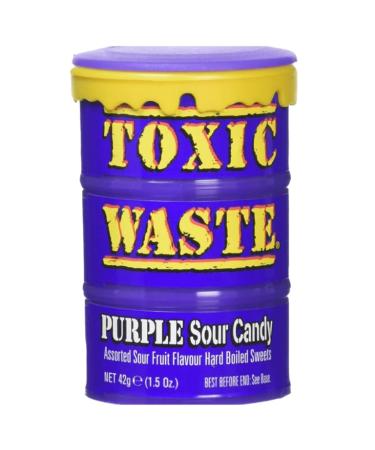 Toxic Waste Candy Purple Drums 12 Pack - Grape Blackberry Blueberry Blackcurrant & Black Cherry - Authentic USA Sweets for International Shipping - Buy Online on GoSupps.com