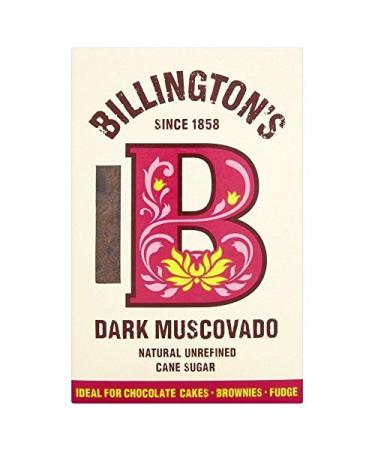 Naturel non raffin fonc Muscovado sucre de canne de Billington (de 500g) - Paquet de 2 by Billington's