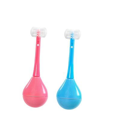 Healvian 2st Tumbler toothbrush hand toothbrush for children soft three -sided toothbrush oral toothbrush for small children toothweed