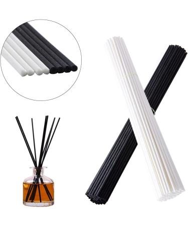 Belvanr Wooden Fragrance Sticks for Diffusers - 100 Rattan Aroma Replacement Sticks (Black & White) | Enhance Your Room's Scent - Buy Online on GoSupps.com