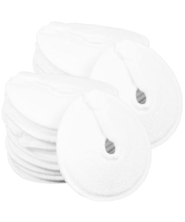 Artibetter Feeding Tube Accessories 28Pcs G Shape Pads Absorbent Cotton Pads for Feeding Support Peg Tube Supplies White