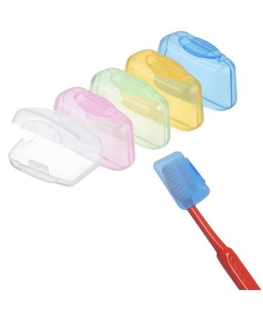 ASYKNM 5 PCS Portable Toothbrush Protective Case ideal for travel & storage protect & clean the brush during transport.