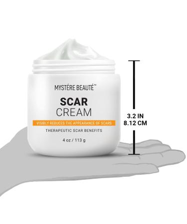 Scar Cream for Clear Smooth Skin | Advanced Repair with Vit C E Rosehip & Aloe Vera | Lightens Acne & Improves Elasticity - 4 oz - Buy Online on GoSupps.com