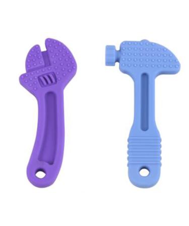 WITUONE LAIMALA Teething Toys for Babies  Baby Teething Toys  Silicone Baby Teether Toys  Baby Chew Toys  Molar Teether  Hammer Wrench Spanner Pliers Shape Teething Toys for Boys Girls Style 2