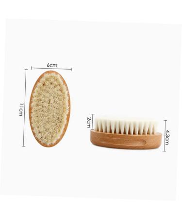 Healvian Baby Bath Cleaning Brush Set - Newborn Hair Brush, Shower Massage Comb Kit - White 11x6cm - Buy Online on GoSupps.com