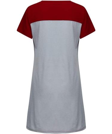 Robe de maternit courte et l gante pour femme enceinte - Manches courtes - Chemise de nuit d'allaitement imprim e - Confortable - Robe de maternit l g re et confortable M Rouge - Buy Online on GoSupps.com