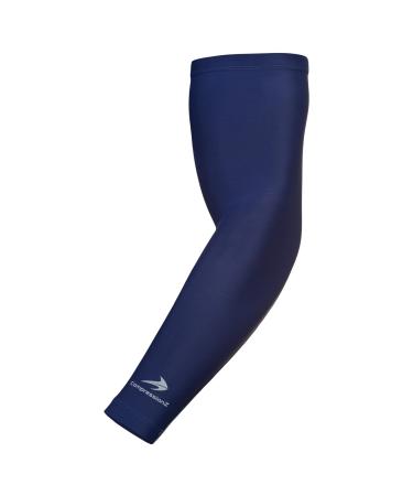 CompressionZ Compression Arm Sleeves for Men & Women UV Protection Elbow Sleeve Navy 1pc S