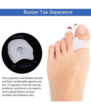 3 Pairs Gel Toe Separators Set - Washable & Reusable Toe Straightener Spacers for Crooked and Overlapping Toes - Buy Online on GoSupps.com